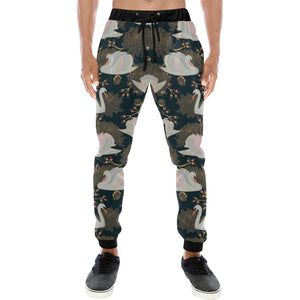 Swan Pattern Unisex Casual Sweatpants