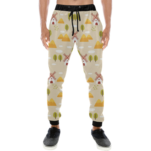 Windmill Pattern Unisex Casual Sweatpants