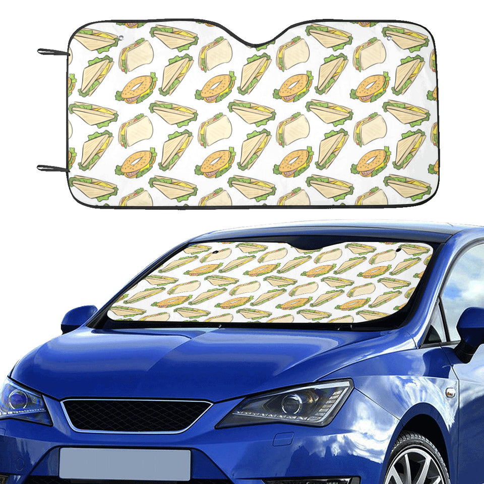 Sandwich Pattern Print Design 05 Car Sun Shade