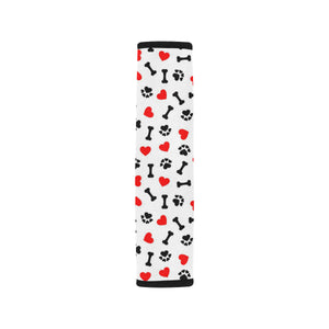 Dog Paws Pattern Print Design 01 Car Seat Belt Cover