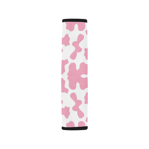 Pink Cow Skin Pattern Car Seat Belt Cover