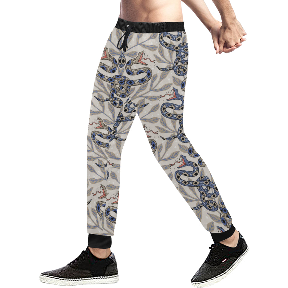 Snake Leaves Pattern Unisex Casual Sweatpants