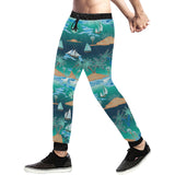 Sailboat Water Color Pattern Unisex Casual Sweatpants