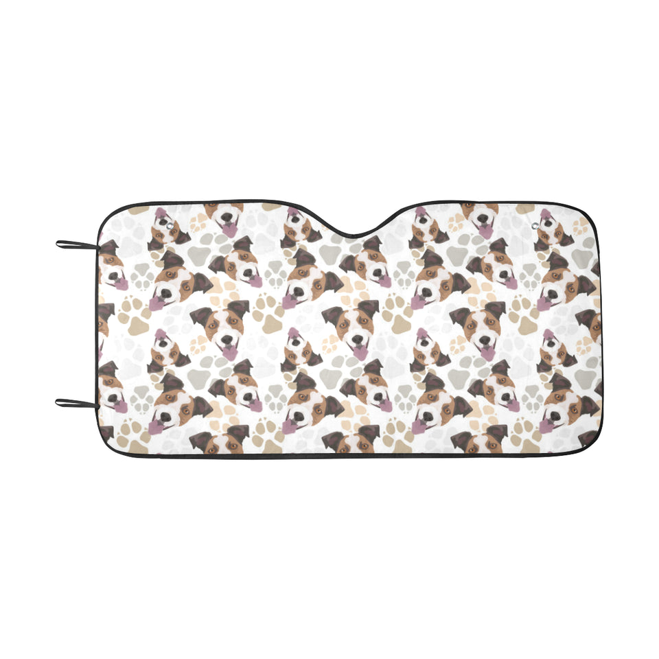 Jack Russel Pattern Print Design 05 Car Sun Shade