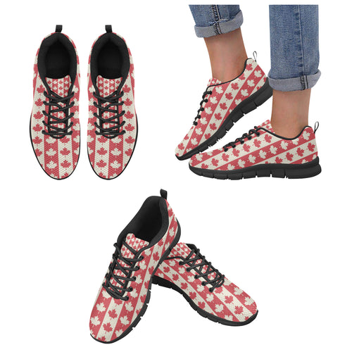 Canada Pattern Print Design 03 Women's Sneakers Black