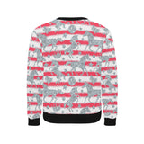 Unicorn Silver Pattern Men's Crew Neck Sweatshirt