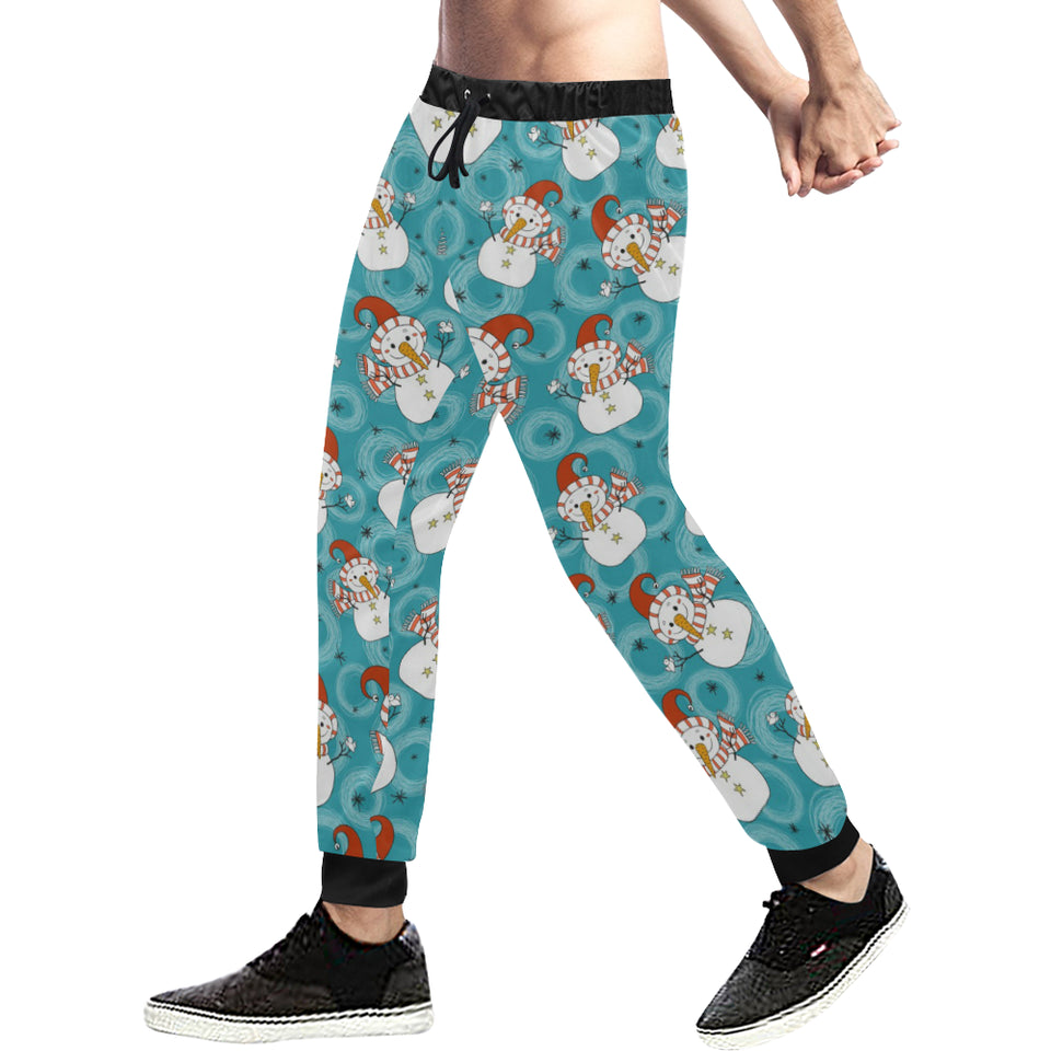 Snowman Chirstmas Pattern Unisex Casual Sweatpants