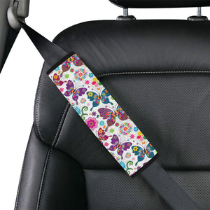 Colorful Butterfly Flower Pattern Car Seat Belt Cover