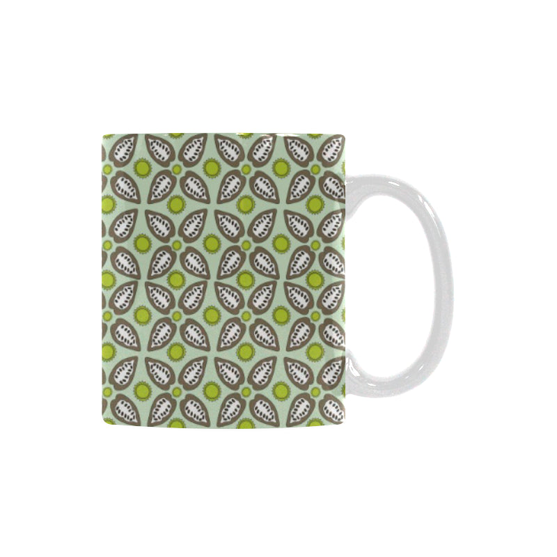 Cocoa Pattern background Classical White Mug (FulFilled In US)