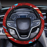 Electical Guitar Red Pattern Car Steering Wheel Cover