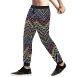 Zigzag African Afro Dashiki Adinkra Kente Unisex Casual Sweatpants