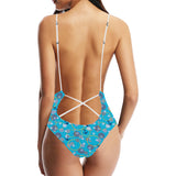Anchor Circle Rope Pattern Women's One-Piece Swimsuit