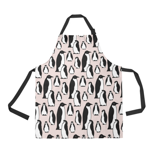 Penguin Pattern Background Adjustable Apron