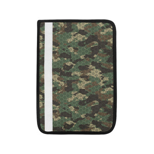 Green Camo Camouflage Honeycomb Pattern Car Seat Belt Cover