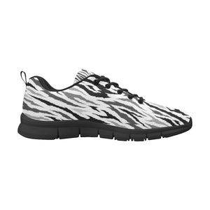 Gray Bengal Tiger Pattern Men's Sneakers Black