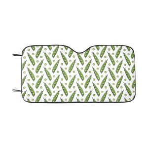 Green Peas Pattern Print Design 03 Car Sun Shade