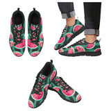 Watermelon Pattern Men's Sneakers Black