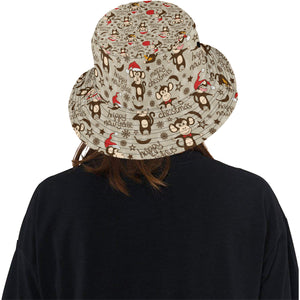 Monkey Christmas Pattern Unisex Bucket Hat