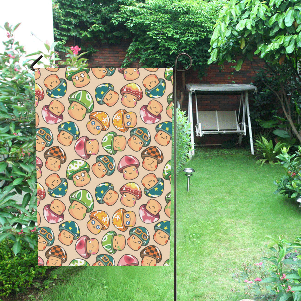 Mushroom Pattern House Flag Garden Flag