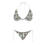 Sloth Pattern Stripe Background Sexy Bikinis Two-Pieces Swimsuits
