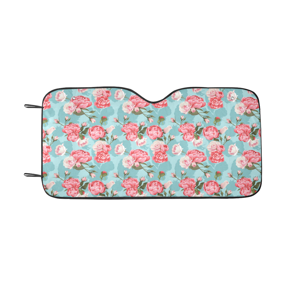 Rose Pattern Print Design 03 Car Sun Shade