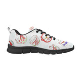 Meneki Neko Lucky Cat Pattern Men's Sneakers Black