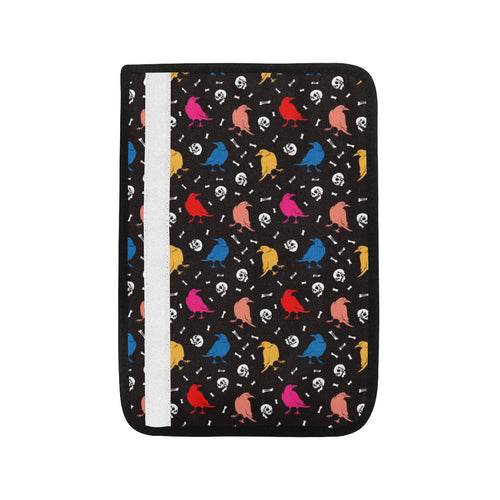 Colorful Crow Pattern Car Seat Belt Cover