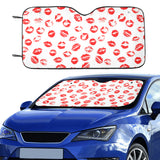 Lips Pattern Print Design 01 Car Sun Shade