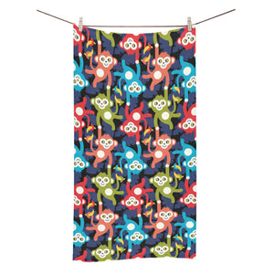 Colorful Monkey Pattern Bath Towel
