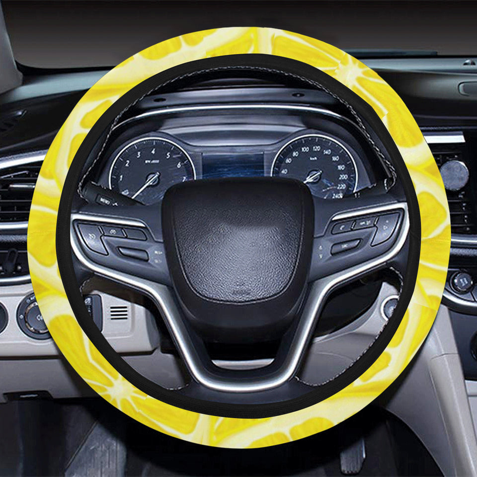Sliced Lemon Pattern Car Steering Wheel Cover