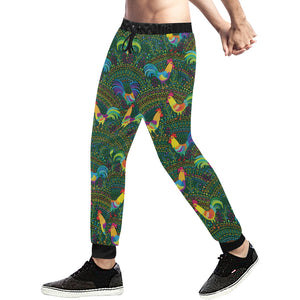 Rooster Chicken Pattern Theme Unisex Casual Sweatpants