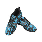 Shark Pattern Background Men's Sneakers Black