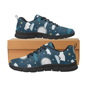 Sheep Playing Could Moon Pattern Men's Sneakers Black