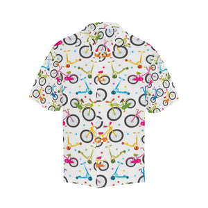 Bicycle Pattern Print Design 02 Men's All Over Print Hawaiian Shirt (Model T58)