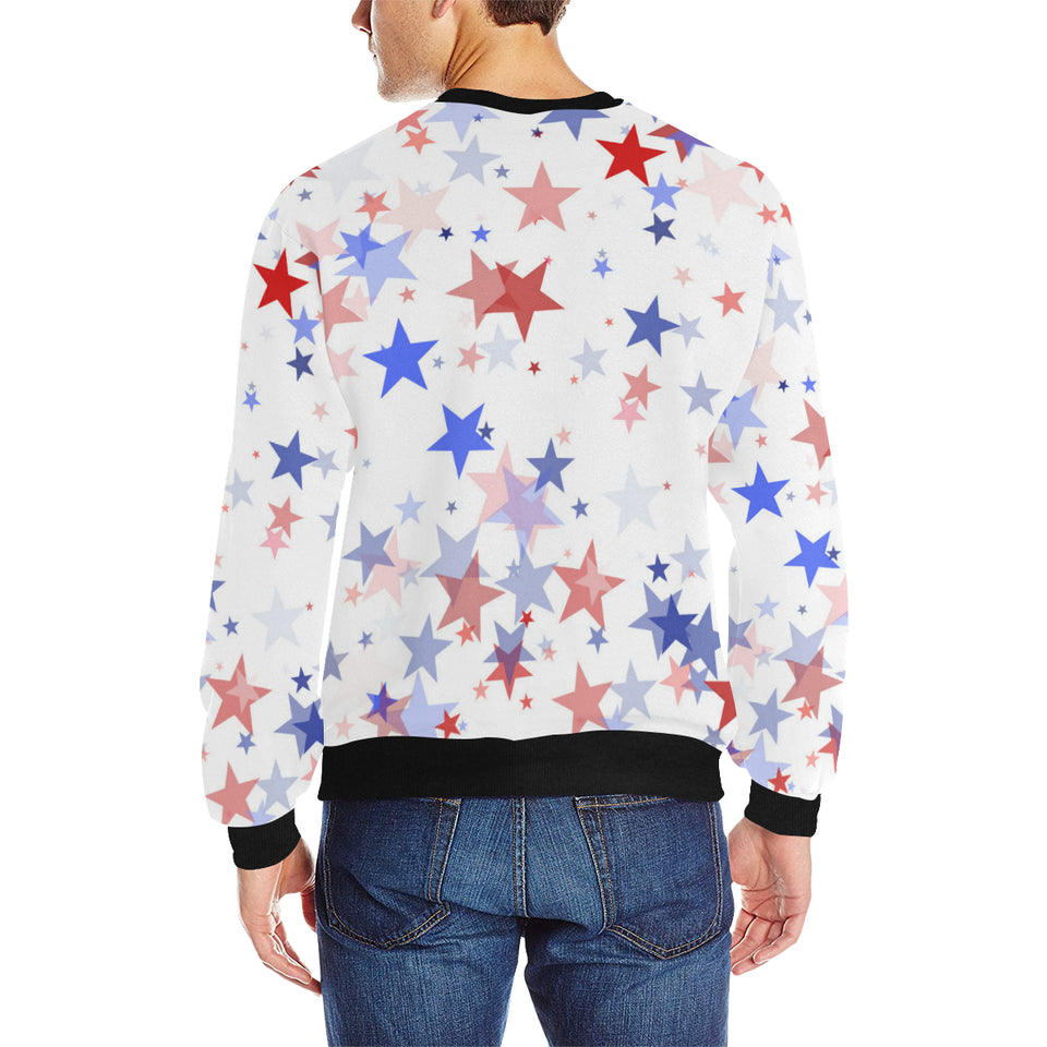 USA Star Pattern Men's Crew Neck Sweatshirt