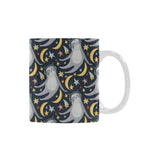 Sloth Astronaut Pattern Classical White Mug (FulFilled In US)