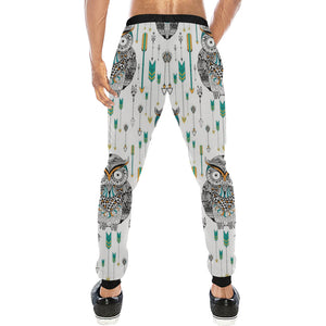 Owl Arrow Pattern Unisex Casual Sweatpants