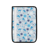 Polar Bear Pattern Blue Background Car Seat Belt Cover