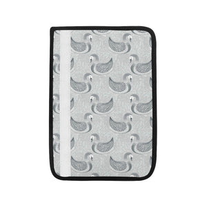 Swan Gray Pattern Car Seat Belt Cover