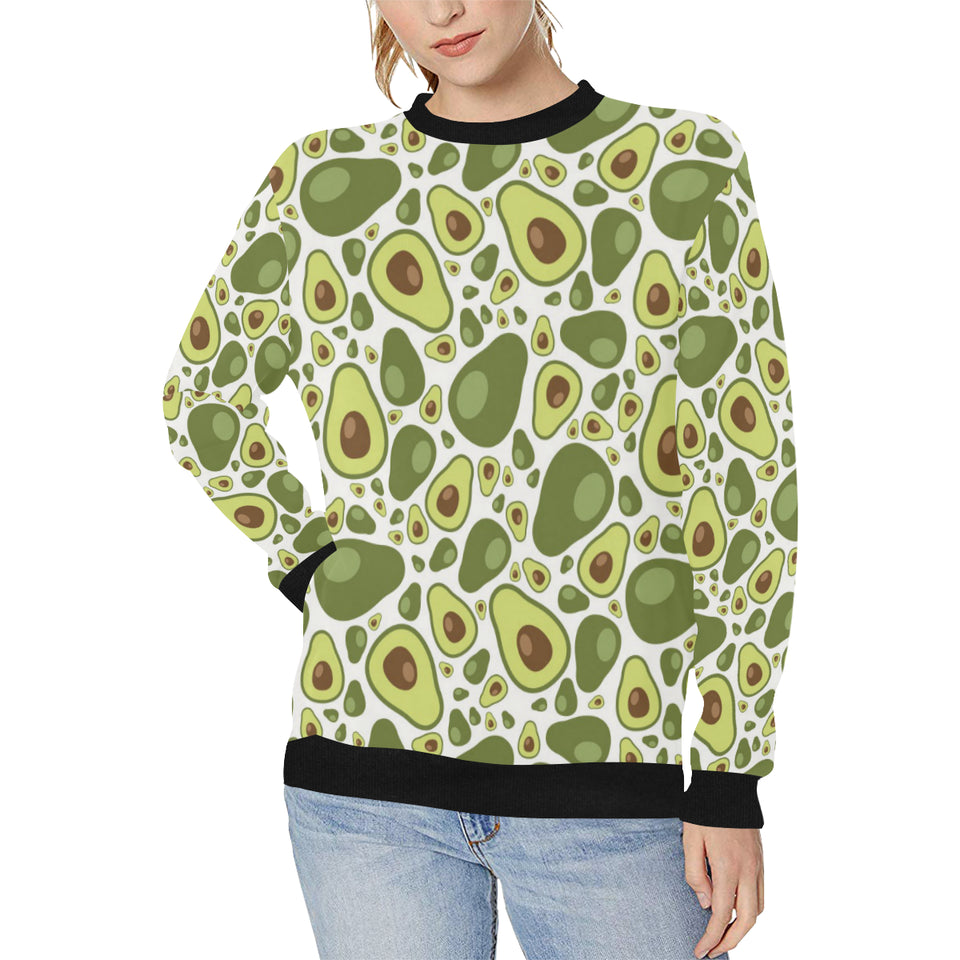 Avocado Pattern Women's Crew Neck Sweatshirt