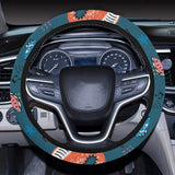 Dinosaur Music Skating Pattern Car Steering Wheel Cover