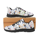 Colorful Panda Pattern Men's Sneakers Black