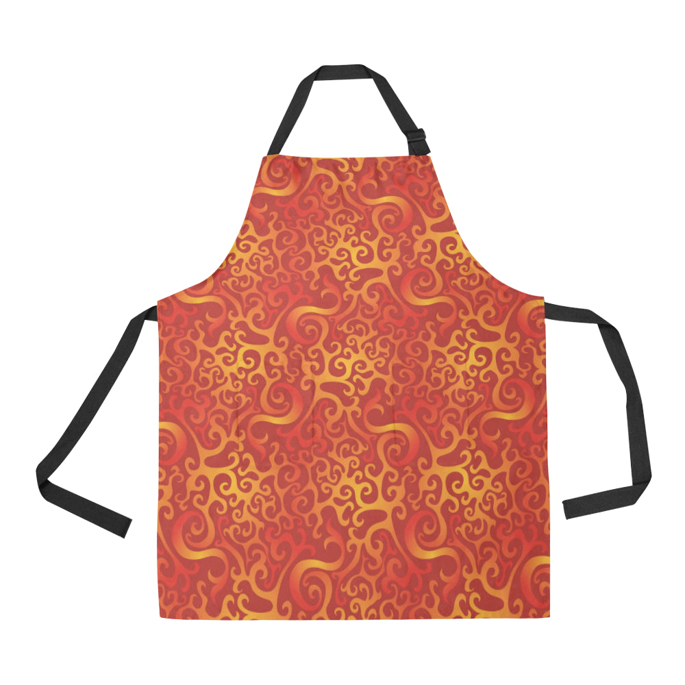 Flame Fire Pattern Adjustable Apron