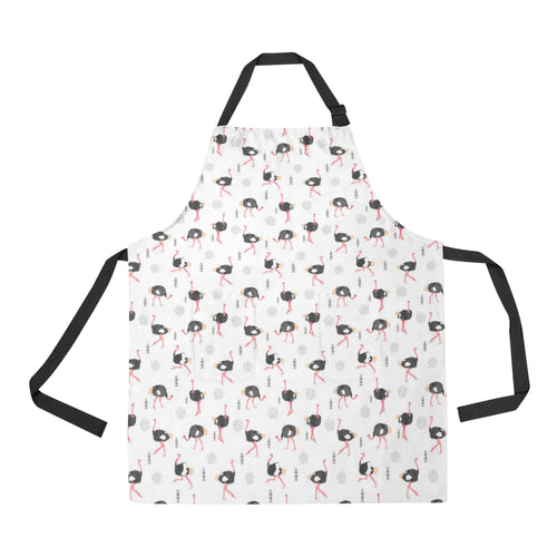 Ostrich Pattern Print Design 02 Adjustable Apron