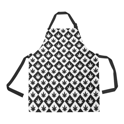 Canabis Marijuana Weed Pattern Print Design 05 Adjustable Apron