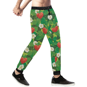 Strawberry Leaves Pattern Unisex Casual Sweatpants