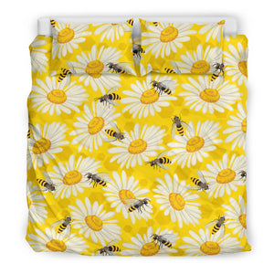 Bee Daisy Pattern Bedding Set