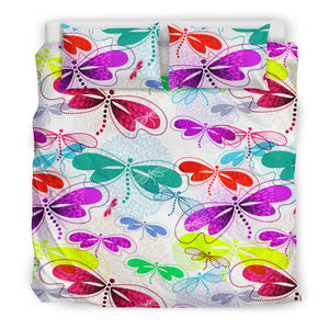 Colorful Dragonfly Pattern Bedding Set