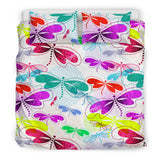 Colorful Dragonfly Pattern Bedding Set