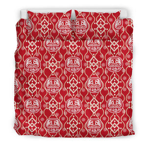 Daruma Red Pattern Bedding Set